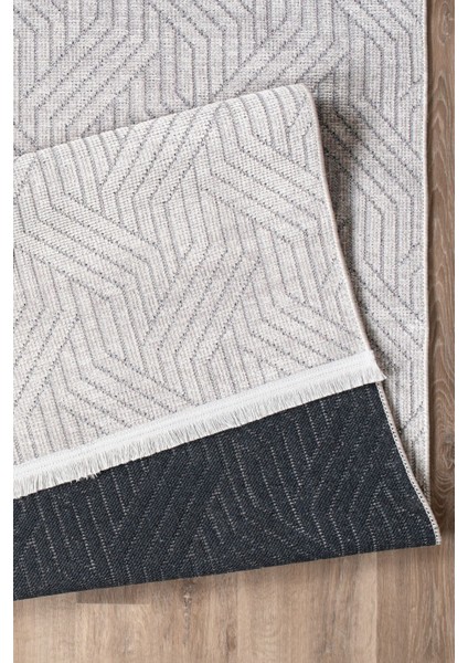 Labirent Saçaklı Dokuma Şönil Kaymaz Taban Pamuk Yıkanabilir Beyaz Salon Halısı Yolluk Mutfak Halısı Kilim fırsatları