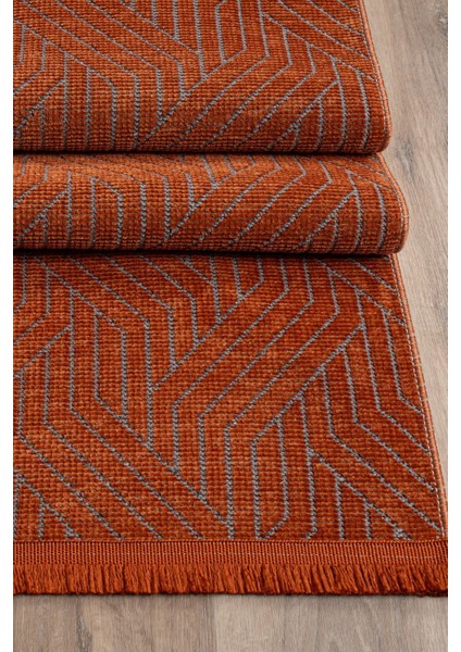 Labirent Saçaklı Dokuma Şönil Kaymaz Taban Pamuk Yıkanabilir Kiremit Salon Halısı Yolluk Mutfak Halısı Kilim modelleri