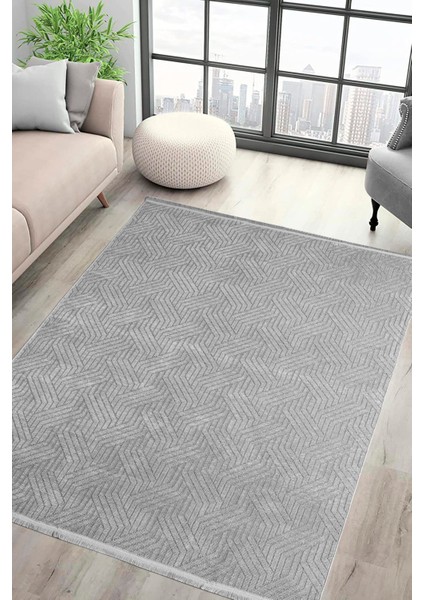 Labirent Saçaklı Dokuma Şönil Kaymaz Taban Pamuk Yıkanabilir Gri Salon Halısı Yolluk Mutfak Halısı Kilim fiyatları