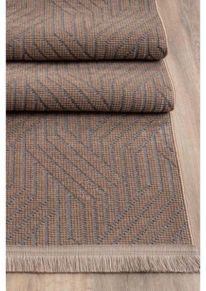 Labirent Saçaklı Dokuma Şönil Kaymaz Taban Pamuk Yıkanabilir Vizon Salon Halısı Yolluk Mutfak Halısı Kilim modelleri