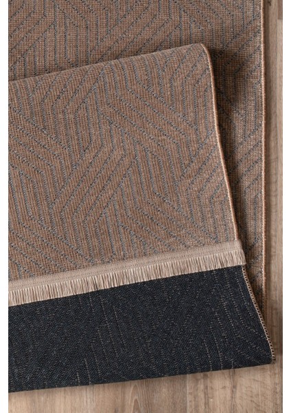 Labirent Saçaklı Dokuma Şönil Kaymaz Taban Pamuk Yıkanabilir Vizon Salon Halısı Yolluk Mutfak Halısı Kilim fırsatları