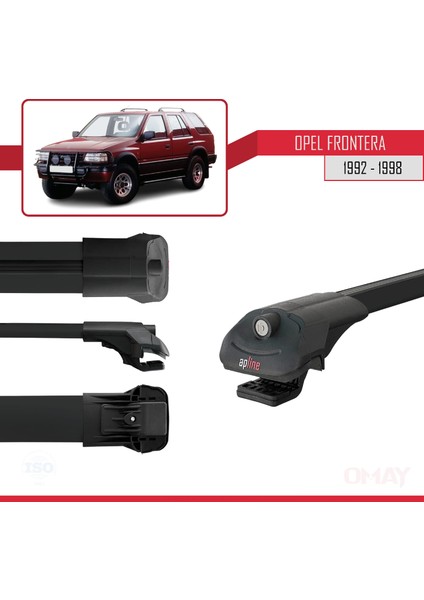 Opel Frontera 1992-1998 Arası ile Uyumlu Ace-1 Ara Atkı Tavan Barı Siyah 3 Adet modelleri