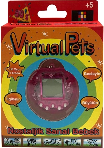 Nostaljik Sanal Bebek Virtual Pets  - Kalp Pembe