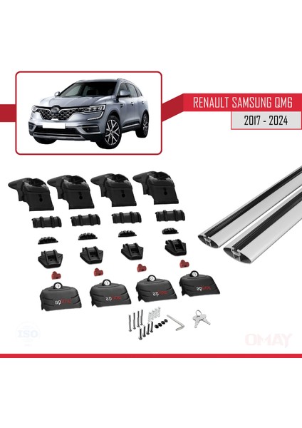 Renault Samsung Qm6 2017 ve Sonrası ile Uyumlu Ace-2 Ara Atkı Tavan Barı Gri 2 Adet indirimleri