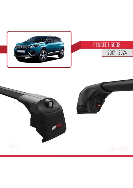 Peugeot 5008 2017 ve Sonrası ile Uyumlu Ace-2 Ara Atkı Tavan Barı Siyah 2 Adet modelleri