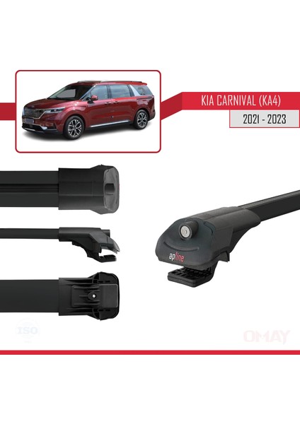 Kia Carnival (Ka4) 2021-2023 Arası ile Uyumlu Ace-1 Ara Atkı Tavan Barı Siyah 3 Adet modelleri