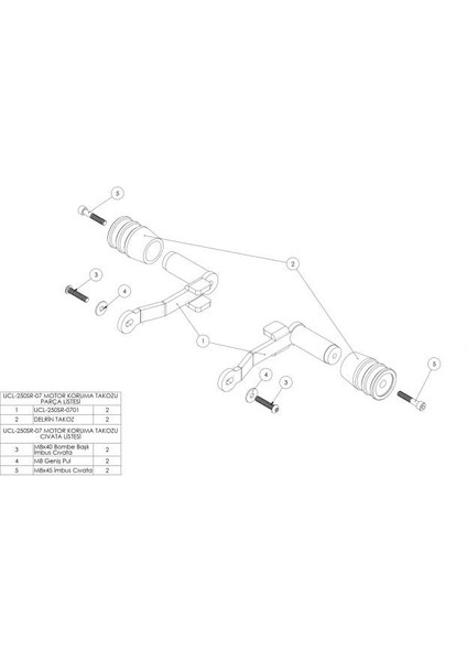 CF Moto SR 250 Motor Koruma Takozu