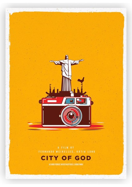 City of God Tanrı Kent Ahşap Poster 20 x 29 cm