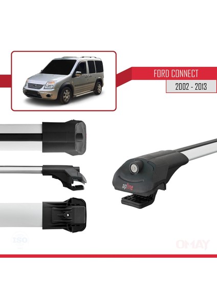 Ford Connect 2002-2013 Arası ile Uyumlu Ace-1 Ara Atkı Tavan Barı Gri 4 Adet modelleri