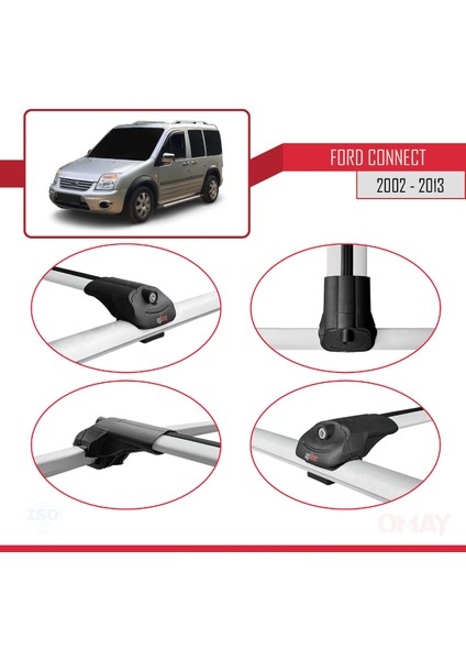 Ford Connect 2002-2013 Arası ile Uyumlu Ace-1 Ara Atkı Tavan Barı Gri 4 Adet fırsatları