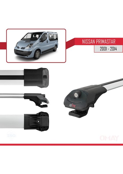 Nissan Primastar 2001-2014 Arası ile Uyumlu Ace-1 Ara Atkı Tavan Barı Gri 3 Adet modelleri