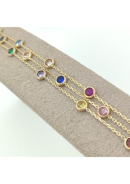 Renkli Yuvarlak Taşlı Bileklik – BLK0734 fiyatları