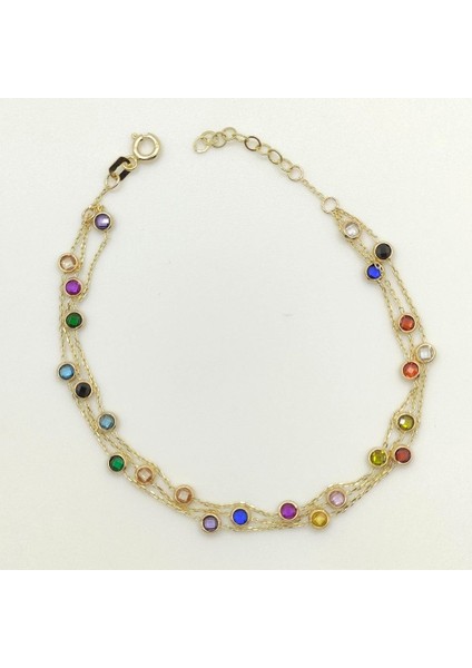 Renkli Yuvarlak Taşlı Bileklik – BLK0734 modelleri