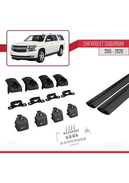 Chevrolet Suburban 2015-2020 Arası ile Uyumlu Ace-2 Ara Atkı Tavan Barı Siyah 2 Adet fırsatları
