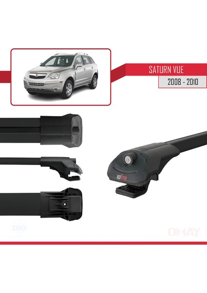 Saturn Vue Opel Antara 2008-2010 Arası ile Uyumlu Ace-1 Ara Atkı Tavan Barı Siyah 3 Adet modelleri