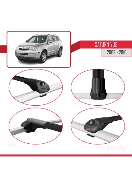 Saturn Vue Opel Antara 2008-2010 Arası ile Uyumlu Ace-1 Ara Atkı Tavan Barı Siyah 3 Adet fırsatları
