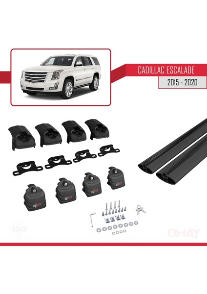 Cadillac Escalade 2015-2020 Arası ile Uyumlu Ace-2 Ara Atkı Tavan Barı Siyah 2 Adet fırsatları
