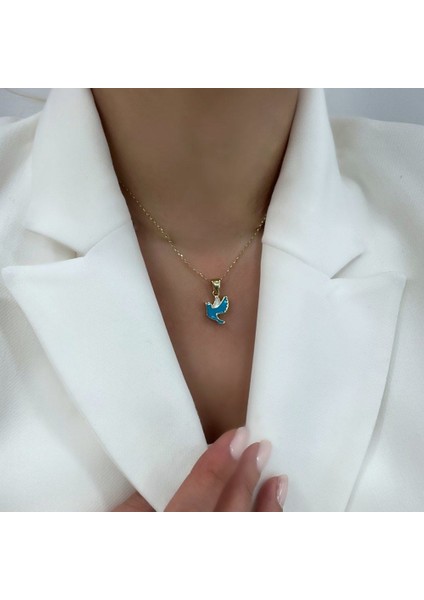 Mavi Kuş Kolye Ucu