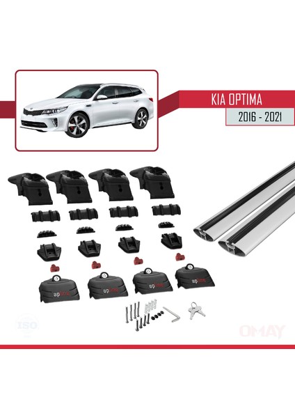 Kia Optima 2016-2021 Arası ile Uyumlu Ace-2 Ara Atkı Tavan Barı Gri 2 Adet indirimleri
