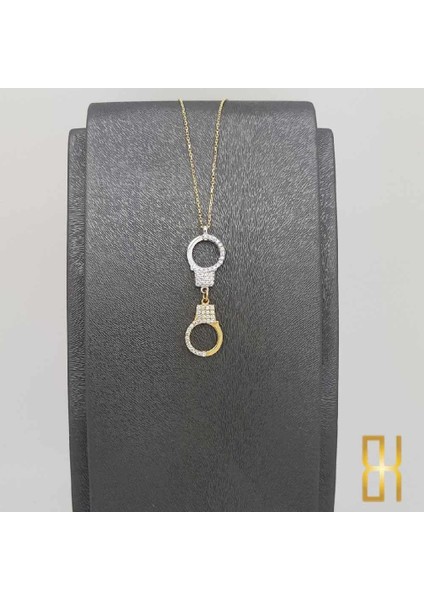 Taşlı Kelepçe Kolye Altın modelleri