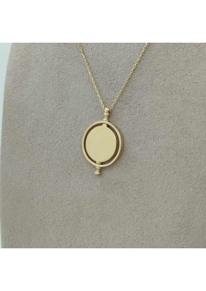 Çift Taraflı Dönen Madalyon Kolye – KLY0880 modelleri