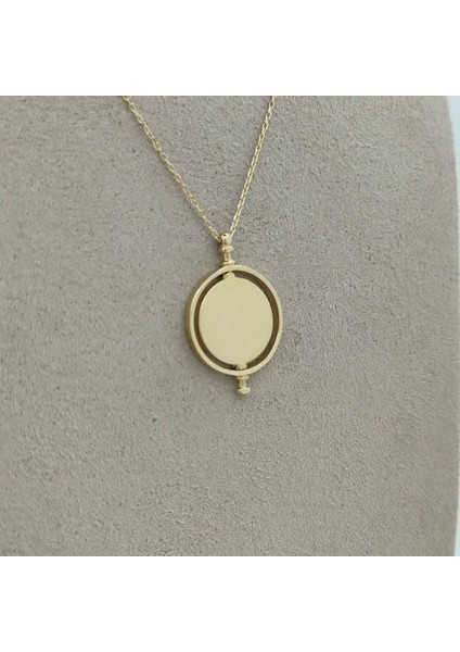 Çift Taraflı Dönen Madalyon Kolye – KLY0880 fırsatları