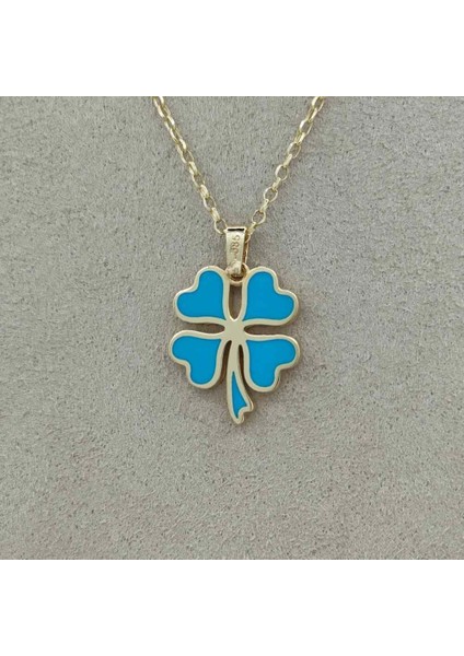 Çift Taraflı Renkli Mineli Yonca Kolye Ucu – KLU0366 modelleri