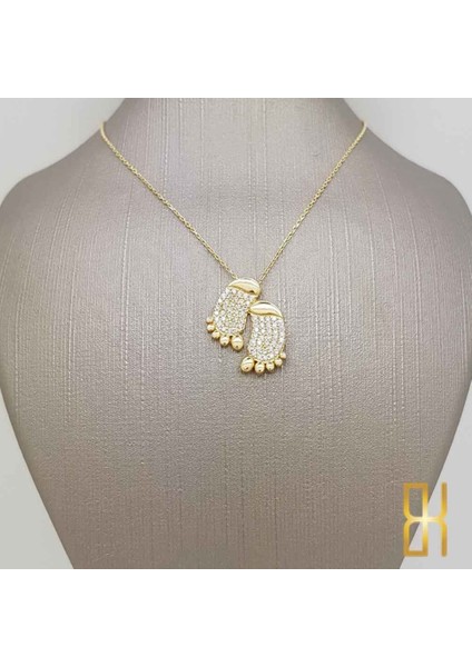 Bebek Ayak Izi Kolye - 14 Ayar Altın fırsatları