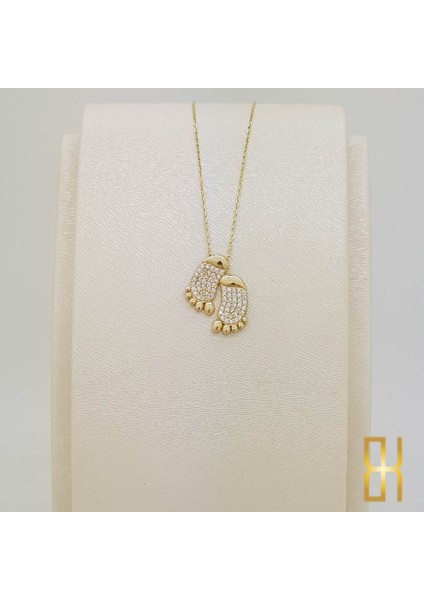 Bebek Ayak Izi Kolye - 14 Ayar Altın indirimleri