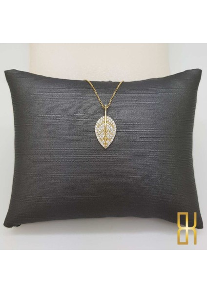 Taşlı Yaprak Kolye Altın indirimleri