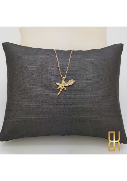 Taşlı Yusufçuk Kolye - 14 Ayar Altın indirimleri