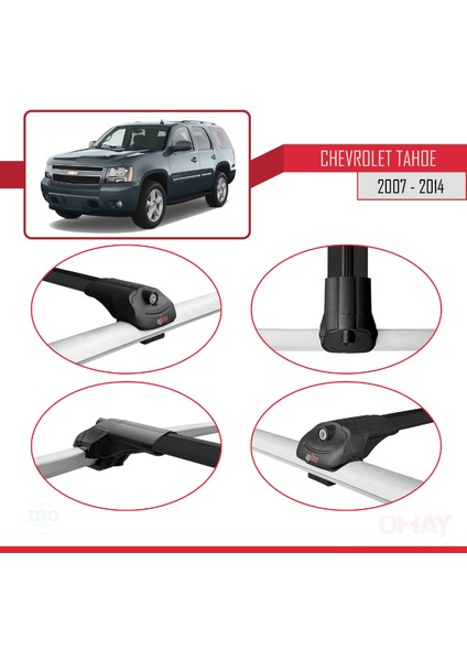 RE&AR Tuning Chevrolet Tahoe 2007-2014 Arası ile Uyumlu Ace-1 Ara Atkı Tavan Barı Siyah 3 Adet