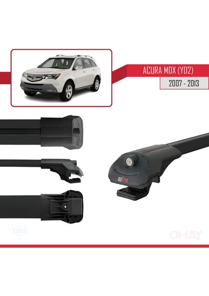 Acura Mdx (Yd2) 2007-2013 Arası ile Uyumlu Ace-1 Ara Atkı Tavan Barı Siyah 2 Adet modelleri