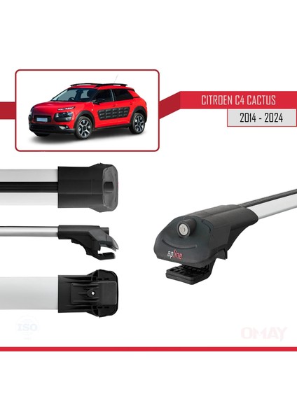 Citroen C4 Cactus 2014 ve Sonrası ile Uyumlu Ace-1 Ara Atkı Tavan Barı Gri 3 Adet modelleri