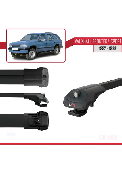 Vauxhall Frontera Sport 1992-1998 Arası ile Uyumlu Ace-1 Ara Atkı Tavan Barı Siyah 2 Adet modelleri