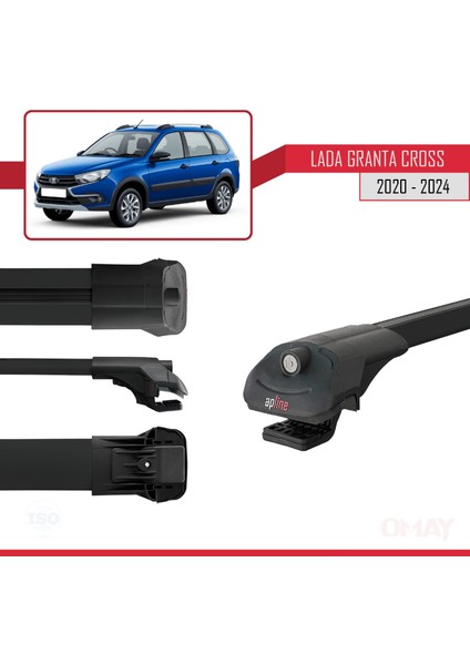 Lada Granta Cross 2020 ve Sonrası ile Uyumlu Ace-1 Ara Atkı Tavan Barı Siyah 2 Adet modelleri