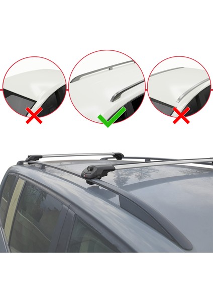 Ford Ranger 2011-2022 Arası ile Uyumlu Ace-1 Ara Atkı Tavan Barı Gri 2 Adet fiyatları