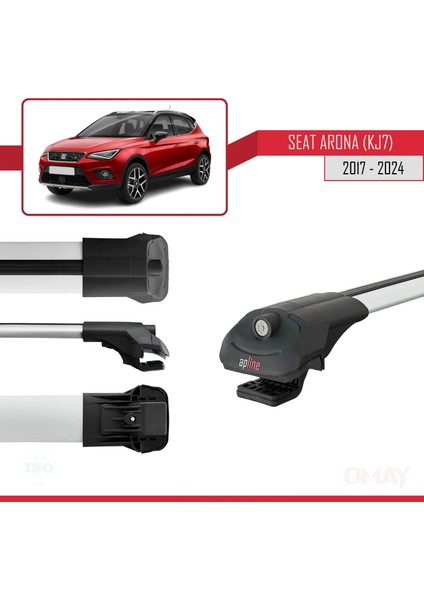 Seat Arona (Kj7) 2017 ve Sonrası ile Uyumlu Ace-1 Ara Atkı Tavan Barı Gri 2 Adet modelleri