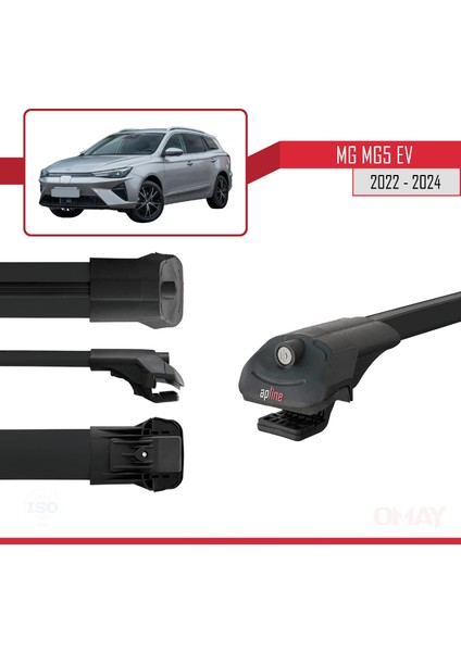 Mg Mg5 Ev 2022 ve Sonrası ile Uyumlu Ace-1 Ara Atkı Tavan Barı Siyah 2 Adet