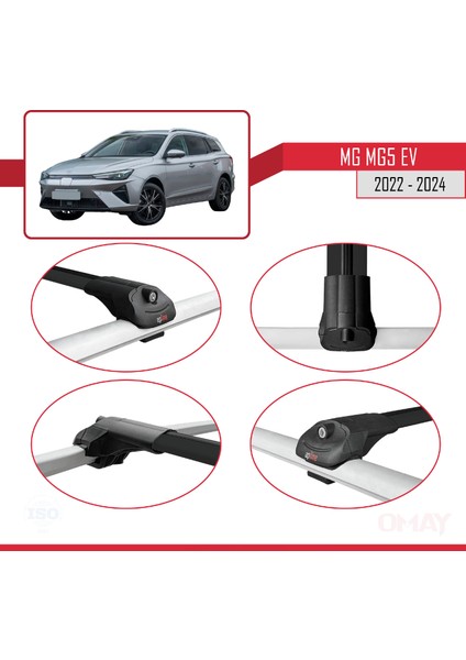 Mg Mg5 Ev 2022 ve Sonrası ile Uyumlu Ace-1 Ara Atkı Tavan Barı Siyah 2 Adet