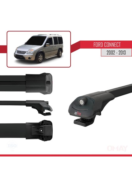 Ford Connect 2002-2013 Arası ile Uyumlu Ace-1 Ara Atkı Tavan Barı Siyah 3 Adet modelleri
