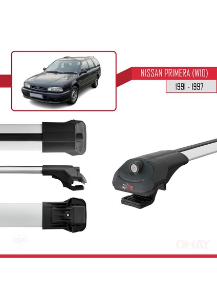 Nissan Primera (W10) 1991-1997 Arası ile Uyumlu Ace-1 Ara Atkı Tavan Barı Gri 2 Adet modelleri