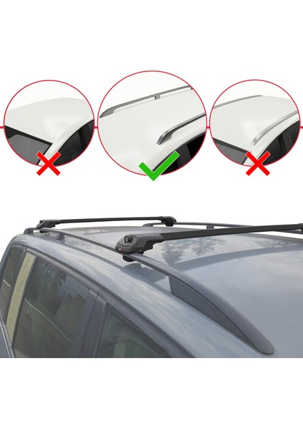 Mitsubishi Outlander 2006-2013 Arası ile Uyumlu Ace-1 Ara Atkı Tavan Barı Siyah 2 Adet fiyatları