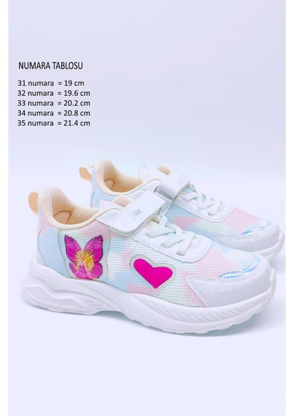 RF2340 Princess Sneaker Extra Light Ortopedik Kız Günlük Çocuk Spor Ayakkabı Pembe Beyaz