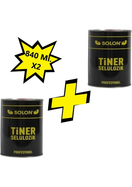 Selülozik Tiner 840 Ml. 2 Adet