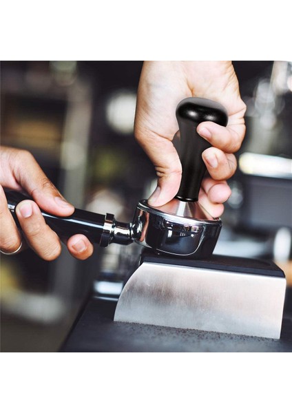Tamper Aluminyum Saplı Paslanmaz Tabanlı Kahve Tamperi 58 mm