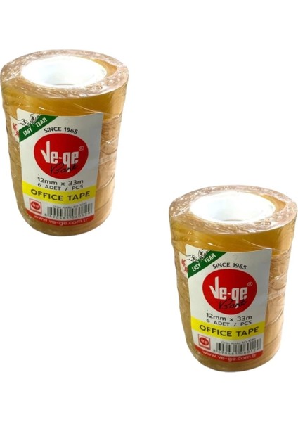 Vege Eto 12*33 Offıce Tape Kule Iki Paket ( 12 Bant )