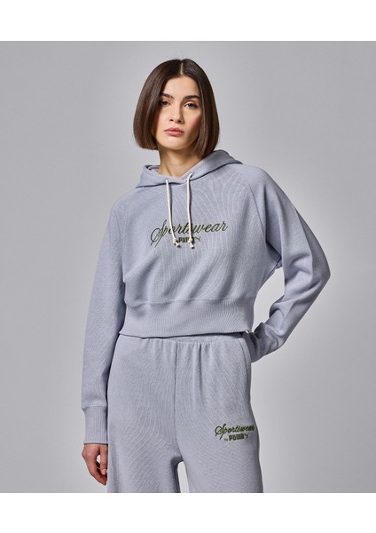 Classics+ Relaxed Hoodie Kadın Gri Sweatshirt 62427363
