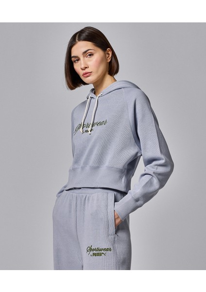 Classics+ Relaxed Hoodie Kadın Gri Sweatshirt 62427363 indirimleri