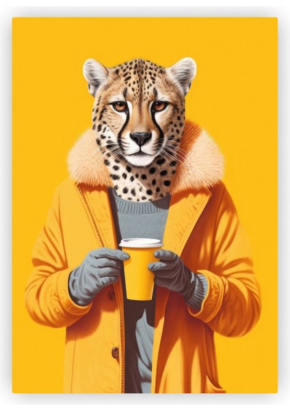 Modern ve Cool Jaguar Ahşap Poster 20X29 cm
